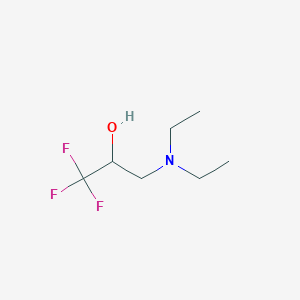 molecular formula C7H14F3NO B13339839 3-(Diethylamino)-1,1,1-trifluoropropan-2-ol CAS No. 405-08-3