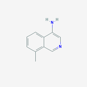 molecular formula C10H10N2 B13339847 8-Methylisoquinolin-4-amine 