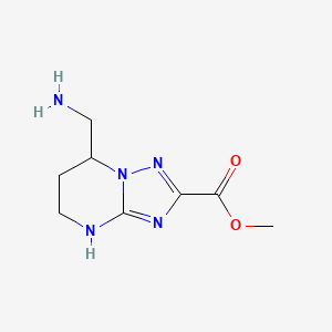 molecular formula C8H13N5O2 B13339906 Methyl 7-(aminomethyl)-4H,5H,6H,7H-[1,2,4]triazolo[1,5-a]pyrimidine-2-carboxylate 