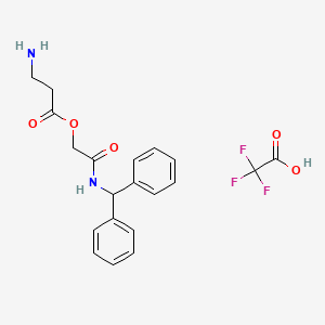 molecular formula C20H21F3N2O5 B1333992 beta-Alanine diphenylmethylamineacetoxy ester trifluoroacetate salt CAS No. 204063-33-2