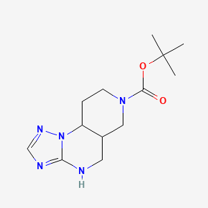 molecular formula C13H21N5O2 B13339930 tert-Butyl 2,3,5,7,11-pentaazatricyclo[7.4.0.0,2,6]trideca-3,5-diene-11-carboxylate 