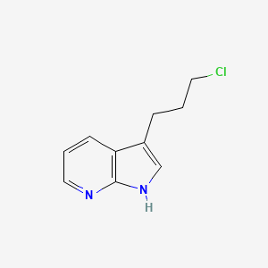 molecular formula C10H11ClN2 B13339940 3-(3-Chloropropyl)-1H-pyrrolo[2,3-b]pyridine 