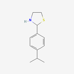 molecular formula C12H17NS B13339960 2-(4-Isopropylphenyl)thiazolidine 