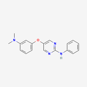 molecular formula C18H18N4O B13339966 5-(3-(Dimethylamino)phenoxy)-N-phenylpyrimidin-2-amine 