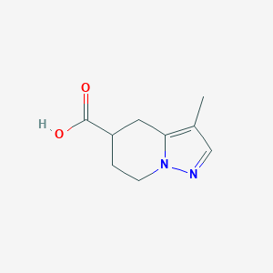 molecular formula C9H12N2O2 B13339980 3-Methyl-4,5,6,7-tetrahydropyrazolo[1,5-a]pyridine-5-carboxylic acid 