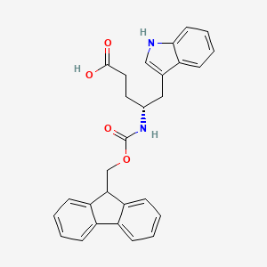 molecular formula C28H26N2O4 B1333999 (4R)-4-{[(9H-芴-9-基甲氧基)羰基]氨基}-5-(1H-吲哚-3-基)戊酸 CAS No. 917099-01-5