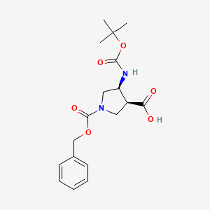 Rel-(3S,4S)-1-((benzyloxy)carbonyl)-4-((tert-butoxycarbonyl)amino)pyrrolidine-3-carboxylic acid