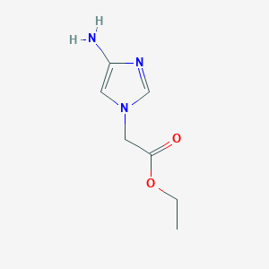 molecular formula C7H11N3O2 B13339997 Ethyl 2-(4-amino-1H-imidazol-1-YL)acetate 