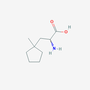 molecular formula C9H17NO2 B13340007 (2R)-2-Amino-3-(1-methylcyclopentyl)propanoic acid 