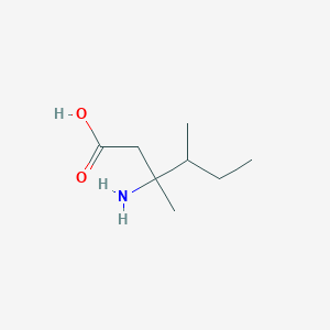 molecular formula C8H17NO2 B13340026 3-Amino-3,4-dimethylhexanoic acid 