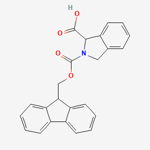 molecular formula C24H19NO4 B1334003 2-(9H-fluoren-9-ylmethoxycarbonyl)-1,3-dihydroisoindole-1-carboxylic Acid CAS No. 204320-59-2