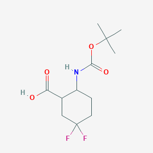 2-((tert-Butoxycarbonyl)amino)-5,5-difluorocyclohexane-1-carboxylic acid