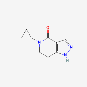 molecular formula C9H11N3O B13340088 5-Cyclopropyl-2,5,6,7-tetrahydro-4H-pyrazolo[4,3-c]pyridin-4-one 