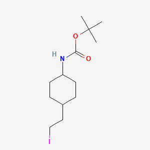 molecular formula C13H24INO2 B13340118 tert-Butyl (trans-4-(2-iodoethyl)cyclohexyl)carbamate 