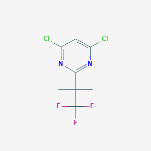 molecular formula C8H7Cl2F3N2 B13340119 4,6-Dichloro-2-(1,1,1-trifluoro-2-methylpropan-2-yl)pyrimidine 