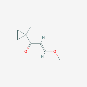 molecular formula C9H14O2 B13340141 3-Ethoxy-1-(1-methylcyclopropyl)prop-2-EN-1-one 