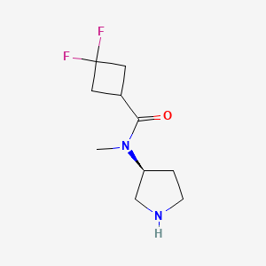 molecular formula C10H16F2N2O B13340155 (S)-3,3-Difluoro-N-methyl-N-(pyrrolidin-3-yl)cyclobutane-1-carboxamide 