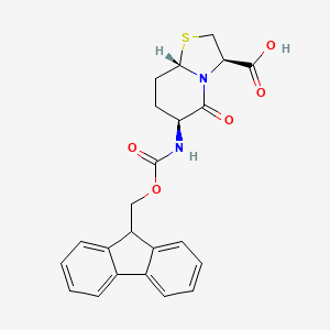 molecular formula C23H22N2O5S B1334018 Fmoc-(3s,6s,9r)-2-氧代-3-氨基-7-硫代-1-氮杂双环[4.3.0]壬烷-9-羧酸 CAS No. 149563-21-3
