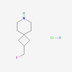 molecular formula C9H17ClFN B13340181 2-(Fluoromethyl)-7-azaspiro[3.5]nonane hydrochloride 