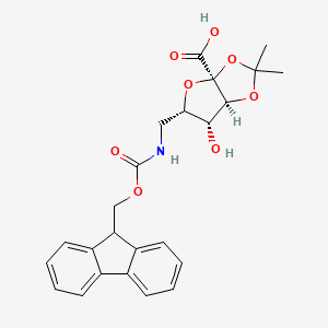 molecular formula C24H25NO8 B1334020 (3aR,5S,6R,6aS)-5-[(9H-芴-9-基甲氧羰基氨基)甲基]-6-羟基-2,2-二甲基-6,6a-二氢-5H-呋喃[2,3-d][1,3]二噁英-3a-羧酸 CAS No. 959572-93-1