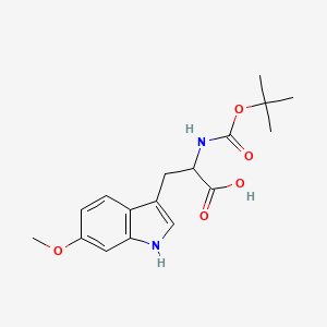 molecular formula C17H22N2O5 B13340217 2-((tert-Butoxycarbonyl)amino)-3-(6-methoxy-1H-indol-3-yl)propanoic acid 