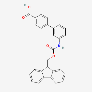molecular formula C28H21NO4 B1334023 Fmoc-3-amino-4'-carboxybiphenyl CAS No. 215248-47-8