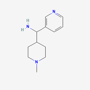 molecular formula C12H19N3 B13340230 (1-Methylpiperidin-4-yl)(pyridin-3-yl)methanamine 