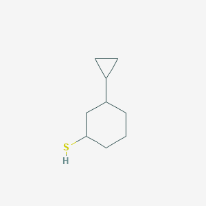 molecular formula C9H16S B13340326 3-Cyclopropylcyclohexane-1-thiol 