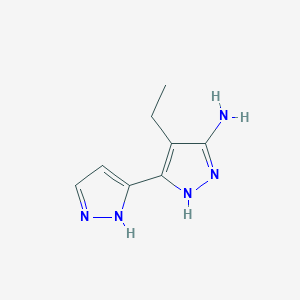 4-ethyl-3-(1H-pyrazol-5-yl)-1H-pyrazol-5-amine