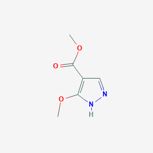 molecular formula C6H8N2O3 B13340341 methyl 3-methoxy-1H-pyrazole-4-carboxylate 