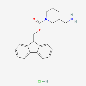 molecular formula C21H25ClN2O2 B1334036 3-Aminomethyl-1-N-Fmoc-piperidine hydrochloride CAS No. 669713-56-8
