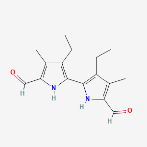 molecular formula C16H20N2O2 B13340385 3,3'-Diethyl-4,4'-dimethyl-1H,1'H-[2,2'-bipyrrole]-5,5'-dicarbaldehyde 