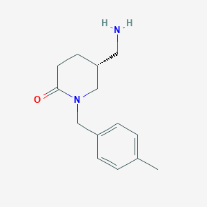 molecular formula C14H20N2O B13340392 (R)-5-(Aminomethyl)-1-(4-methylbenzyl)piperidin-2-one 