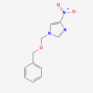 molecular formula C11H11N3O3 B1334043 正苄氧甲基-4-硝基-咪唑 CAS No. 669713-66-0