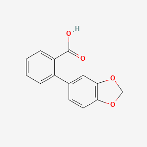 molecular formula C14H10O4 B1334045 2-(苯并[d][1,3]二氧杂环-5-基)苯甲酸 CAS No. 24351-54-0
