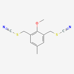molecular formula C12H12N2OS2 B1334046 2,6-Bis(thiocyanatomethyl)-4-methylanisole CAS No. 206559-38-8