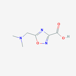 molecular formula C6H9N3O3 B13340470 5-[(Dimethylamino)methyl]-1,2,4-oxadiazole-3-carboxylic acid 