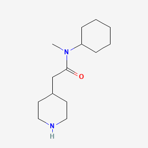 molecular formula C14H26N2O B13340485 N-cyclohexyl-N-methyl-2-(piperidin-4-yl)acetamide 