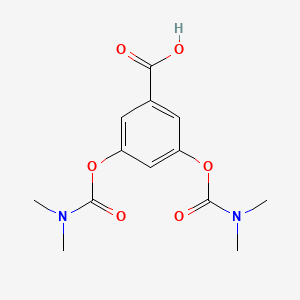 molecular formula C13H16N2O6 B13340488 3,5-Bis((dimethylcarbamoyl)oxy)benzoic acid CAS No. 1638771-29-5