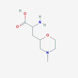 molecular formula C8H16N2O3 B13340491 2-Amino-3-(4-methylmorpholin-2-yl)propanoic acid 