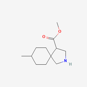 molecular formula C12H21NO2 B13340499 Methyl 8-methyl-2-azaspiro[4.5]decane-4-carboxylate 