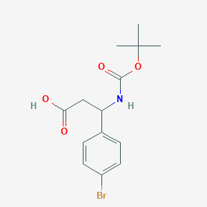 molecular formula C14H18BrNO4 B1334050 3-(4-溴苯基)-3-[(叔丁氧羰基)氨基]丙酸 CAS No. 282524-86-1