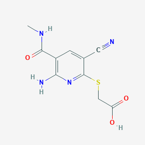 ({6-Amino-3-cyano-5-[(methylamino)carbonyl]pyridin-2-yl}thio)acetic acid