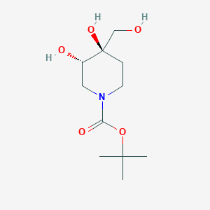 Rel-tert-butyl (3S,4R)-3,4-dihydroxy-4-(hydroxymethyl)piperidine-1-carboxylate