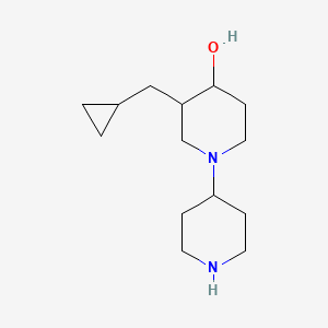 molecular formula C14H26N2O B13340557 3-(Cyclopropylmethyl)-[1,4'-bipiperidin]-4-ol 