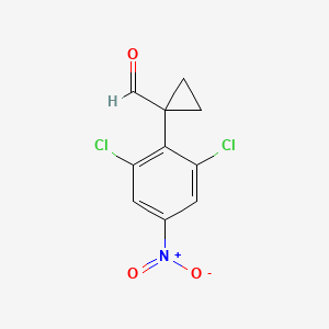 1-(2,6-Dichloro-4-nitrophenyl)cyclopropane-1-carbaldehyde