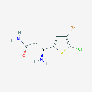 (3R)-3-Amino-3-(4-bromo-5-chlorothiophen-2-yl)propanamide