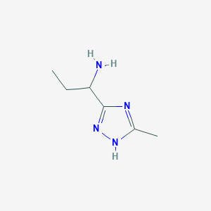 1-(3-Methyl-1H-1,2,4-triazol-5-yl)propan-1-amine