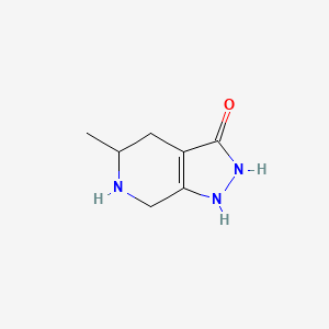 molecular formula C7H11N3O B13340656 5-Methyl-4,5,6,7-tetrahydro-1H-pyrazolo[3,4-c]pyridin-3-ol 