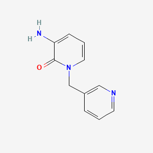 molecular formula C11H11N3O B13340676 3-Amino-1-(pyridin-3-ylmethyl)pyridin-2(1H)-one 